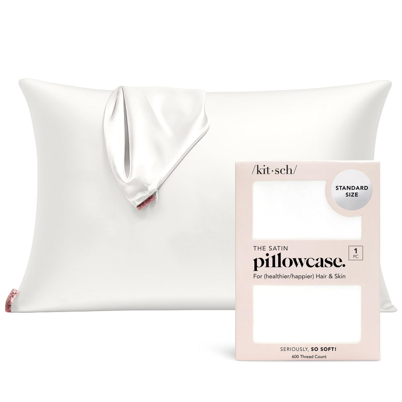 Kit.Sch Satin Pillowcase - Ivory
