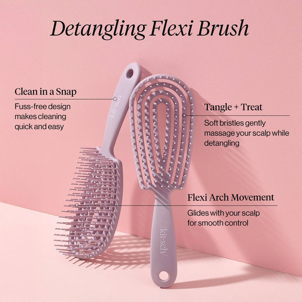 Kit.Sch Soft Violet Detangling Flexi Brush