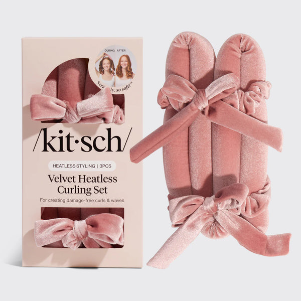 Kit.Sch Velvet Heatless Curling Set - Terracotta