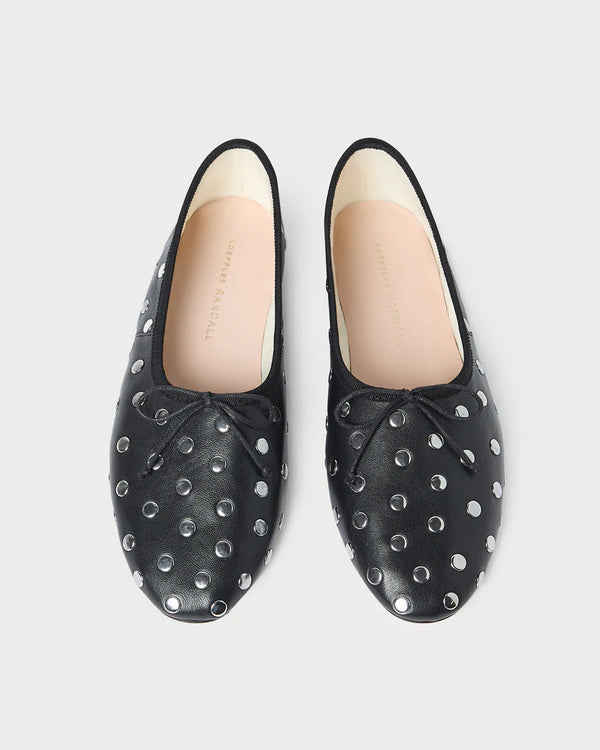Loeffler Randall Landon Soft Ballet Flat Black/Silver