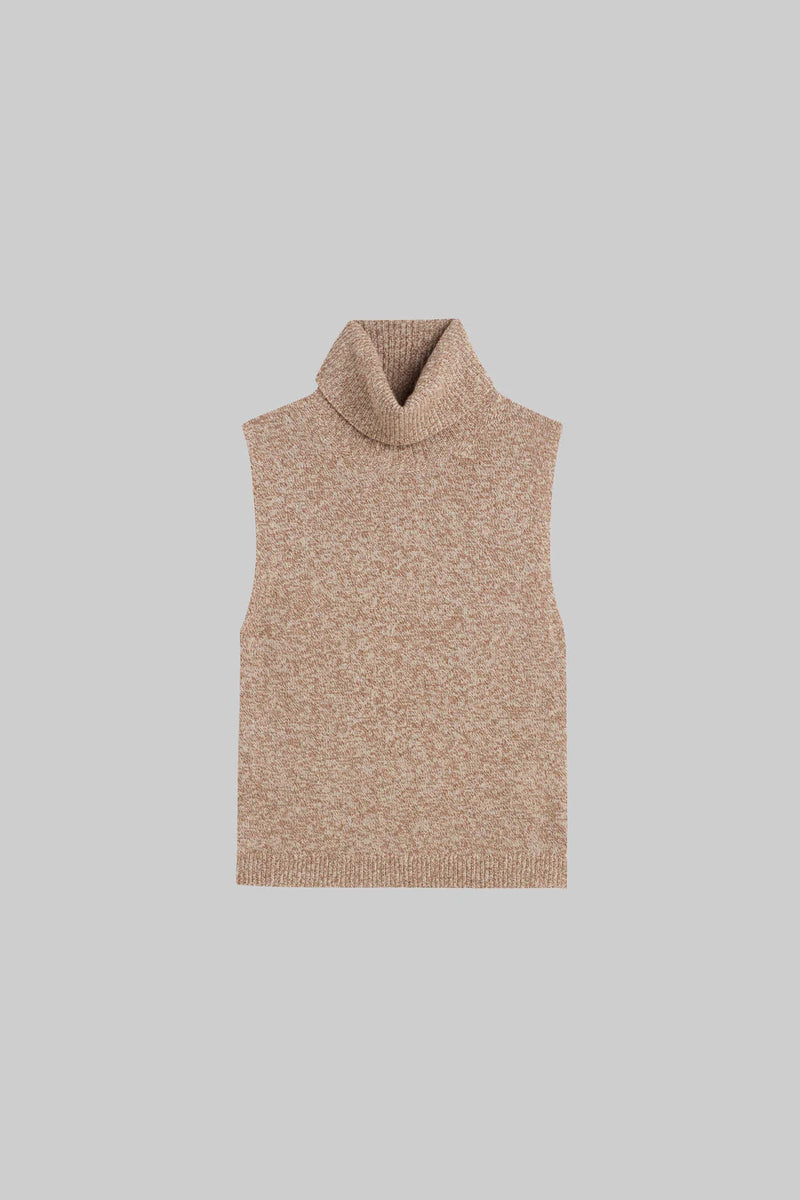 Leset Zoe Sleeveless Turtleneck Oatmeal