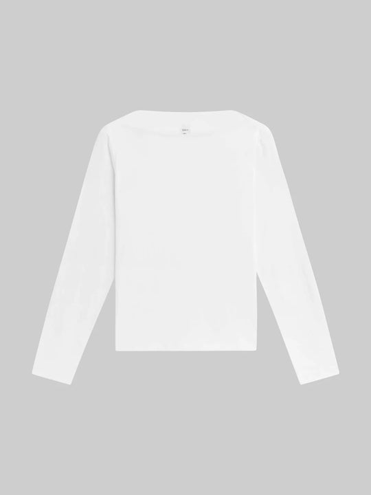 LESET Margo Long Sleeve Boatneck White