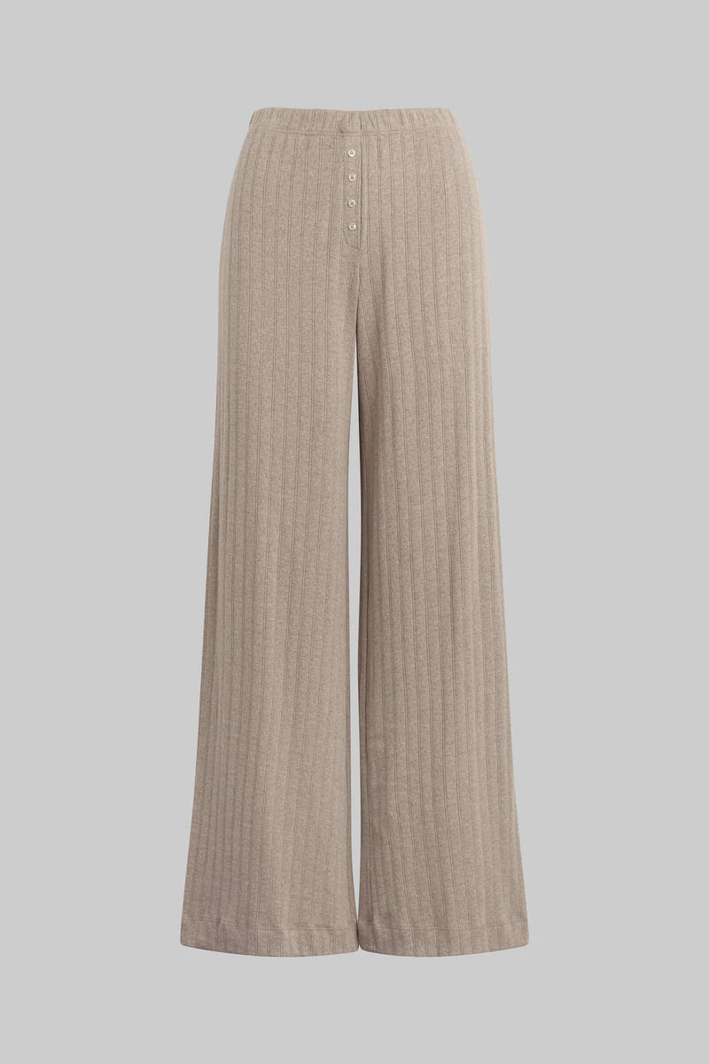 LESET Pointelle Boxer Pant Beige Melange