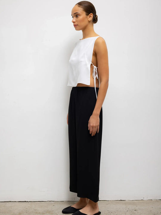 Leset Ari Boatneck Tie Top - Ice