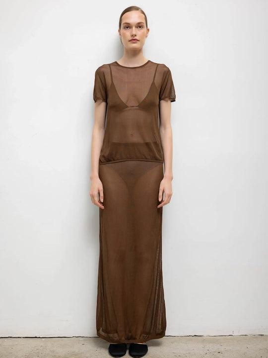 Leset Jack Ankle Skirt - Chocolate