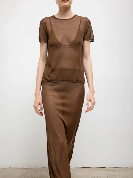Leset Jack Ankle Skirt - Chocolate