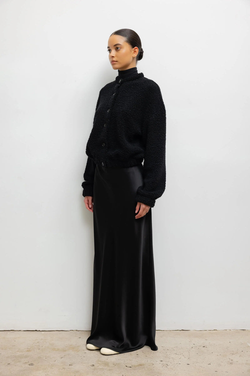 Leset Mica Collarless Blouson Black