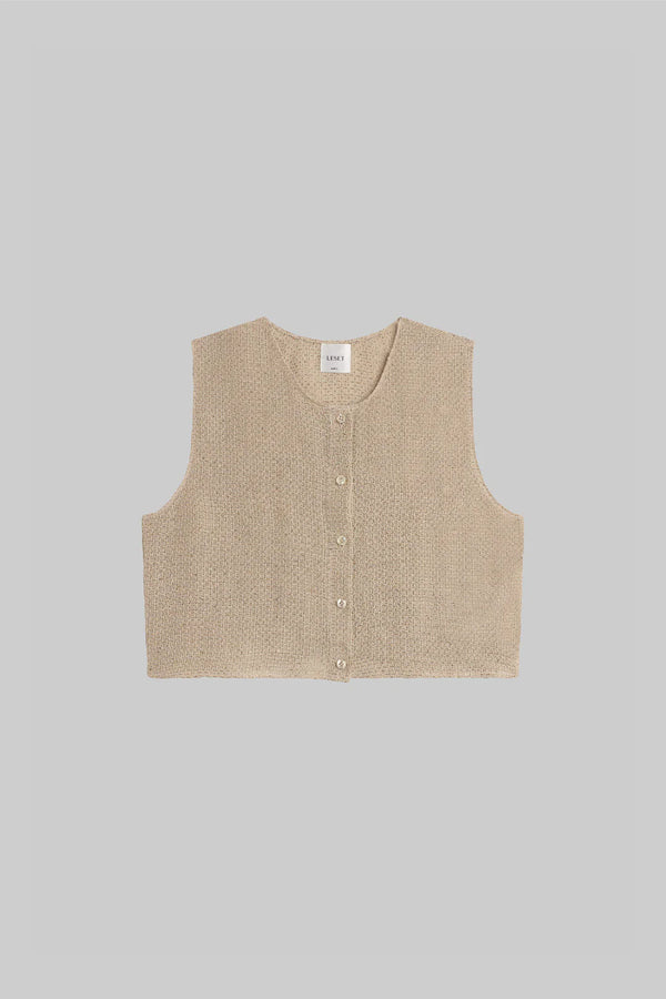 Leset Stella Crewneck Vest - Dune