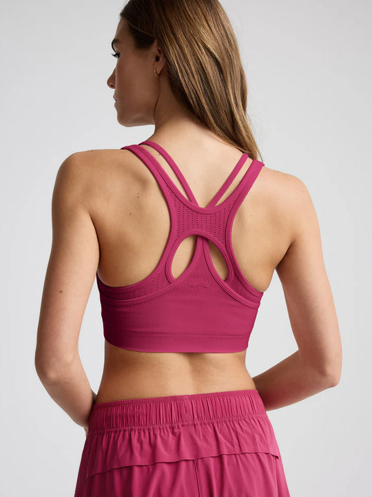 Beyond Yoga Seamless Moves Layered Bra Sangria