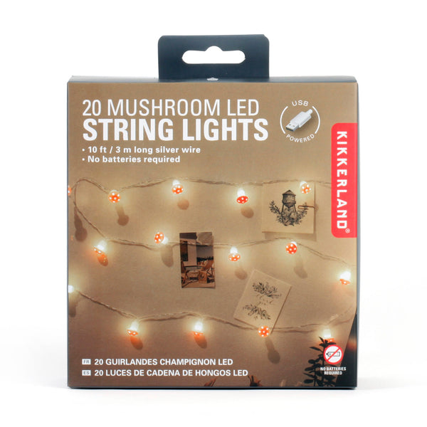 Kikkerland 20 Mushroom Led String Lights