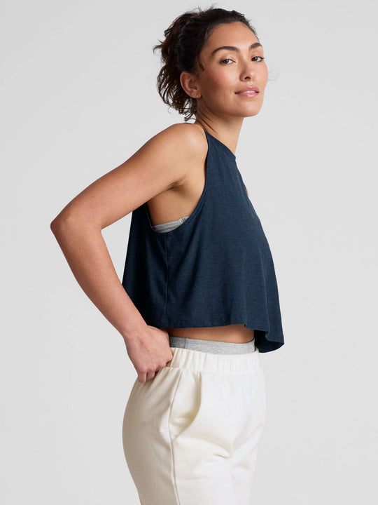 Beyond Yoga Featherweight Minimal Cropped Tank - Nocturnal Navy