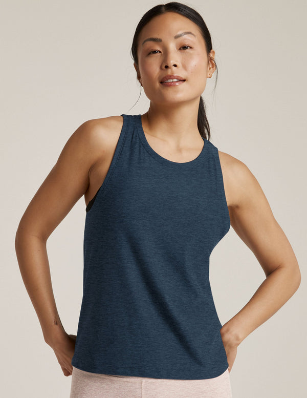 Beyond Yoga  Featherweight Rebalance Tank Nocturnal Navy