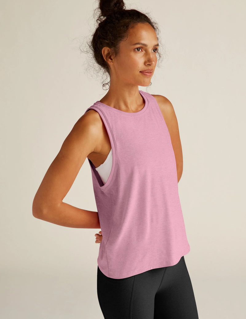 Beyond Yoga Featherweight Rebalance Tank Pink Haze Heather