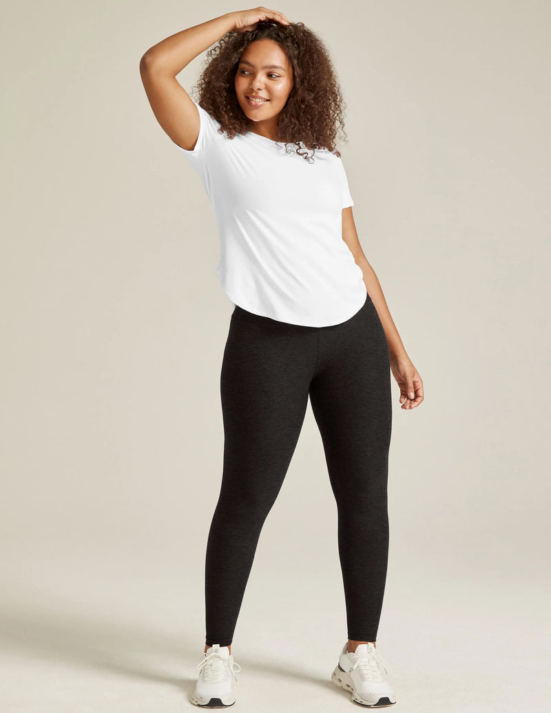 Beyond Yoga Featherweight On The Down Low Tee Cloud White