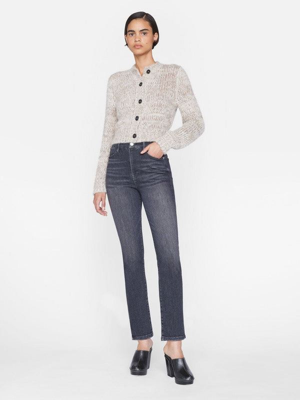 Frame Marl Cardi Sweater in Oatmeal Heather Multi