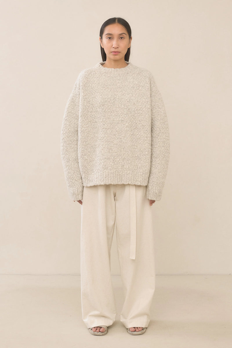 Lauren Manoogian Berber Crewneck Raw White