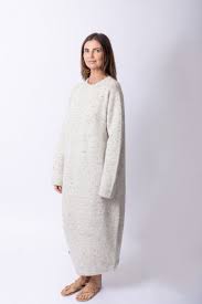 Lauren Manoogian Button Dress White Tweed