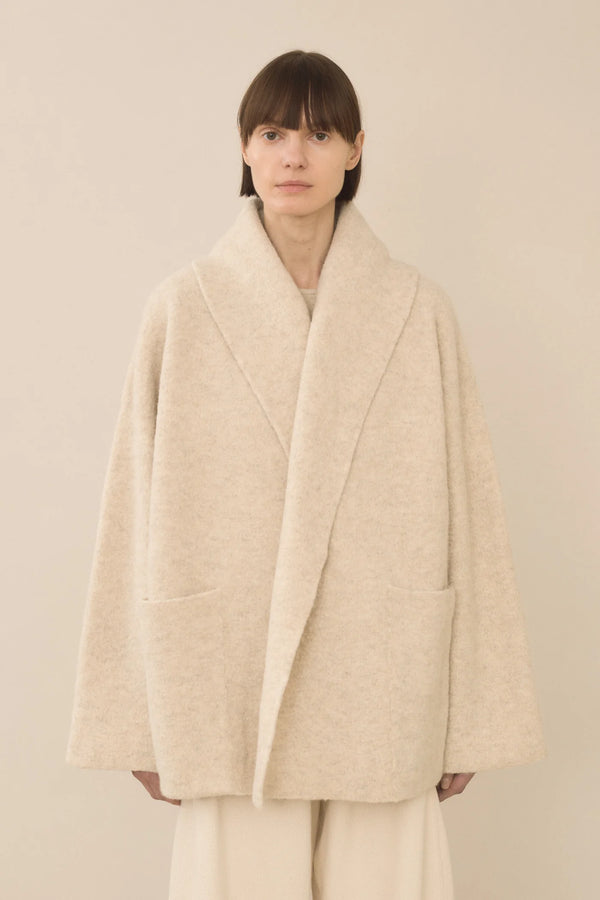 Lauren Manoogian Double Face Coat Ecru