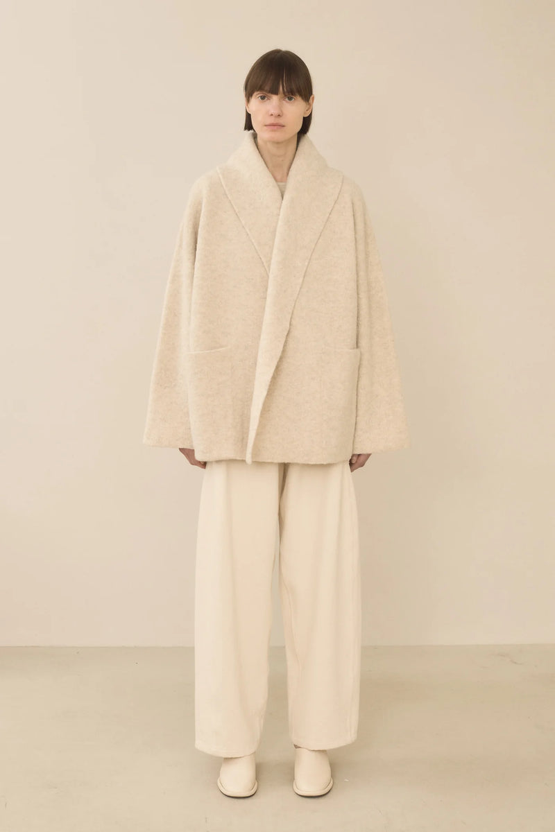 Lauren Manoogian Double Face Coat Ecru