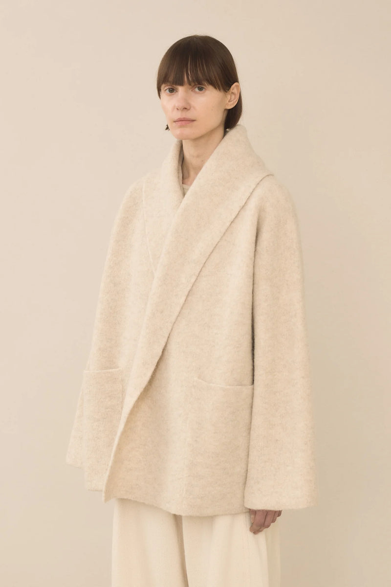 Lauren Manoogian Double Face Coat Ecru