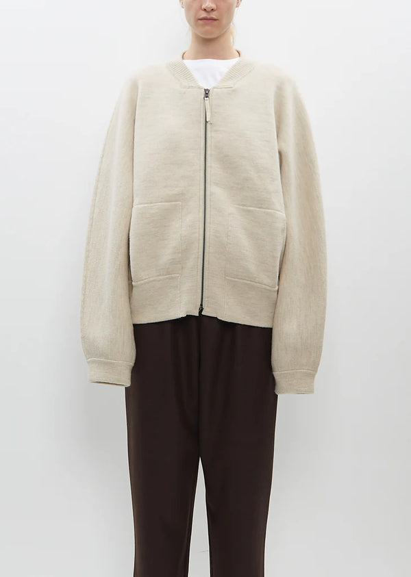 Lauren Manoogian Double Knit Bomber Ecru