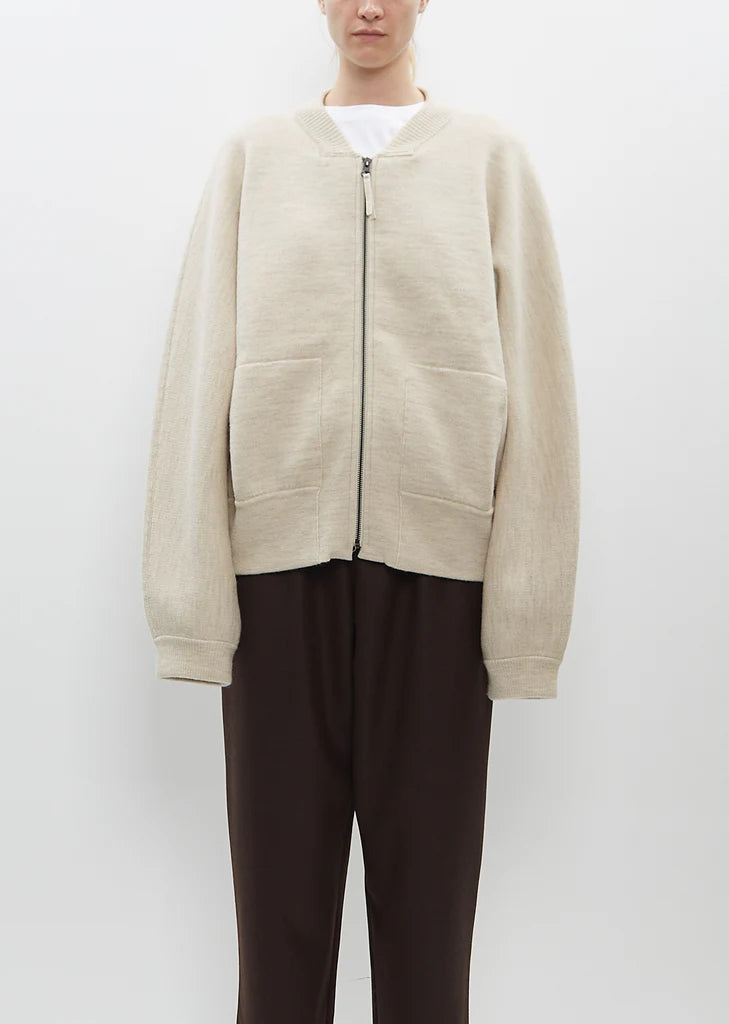 Lauren Manoogian Double Knit Bomber Ecru