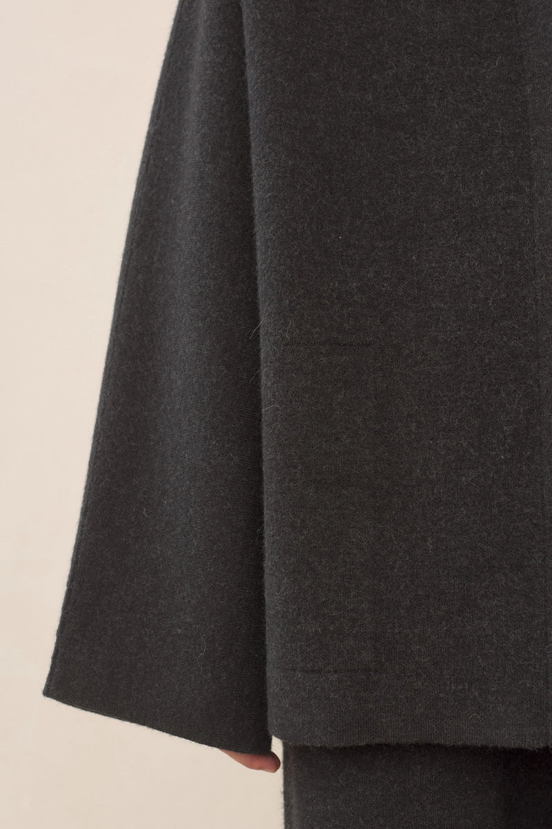 Lauren Manoogian Double Knit Jacket Black Melange