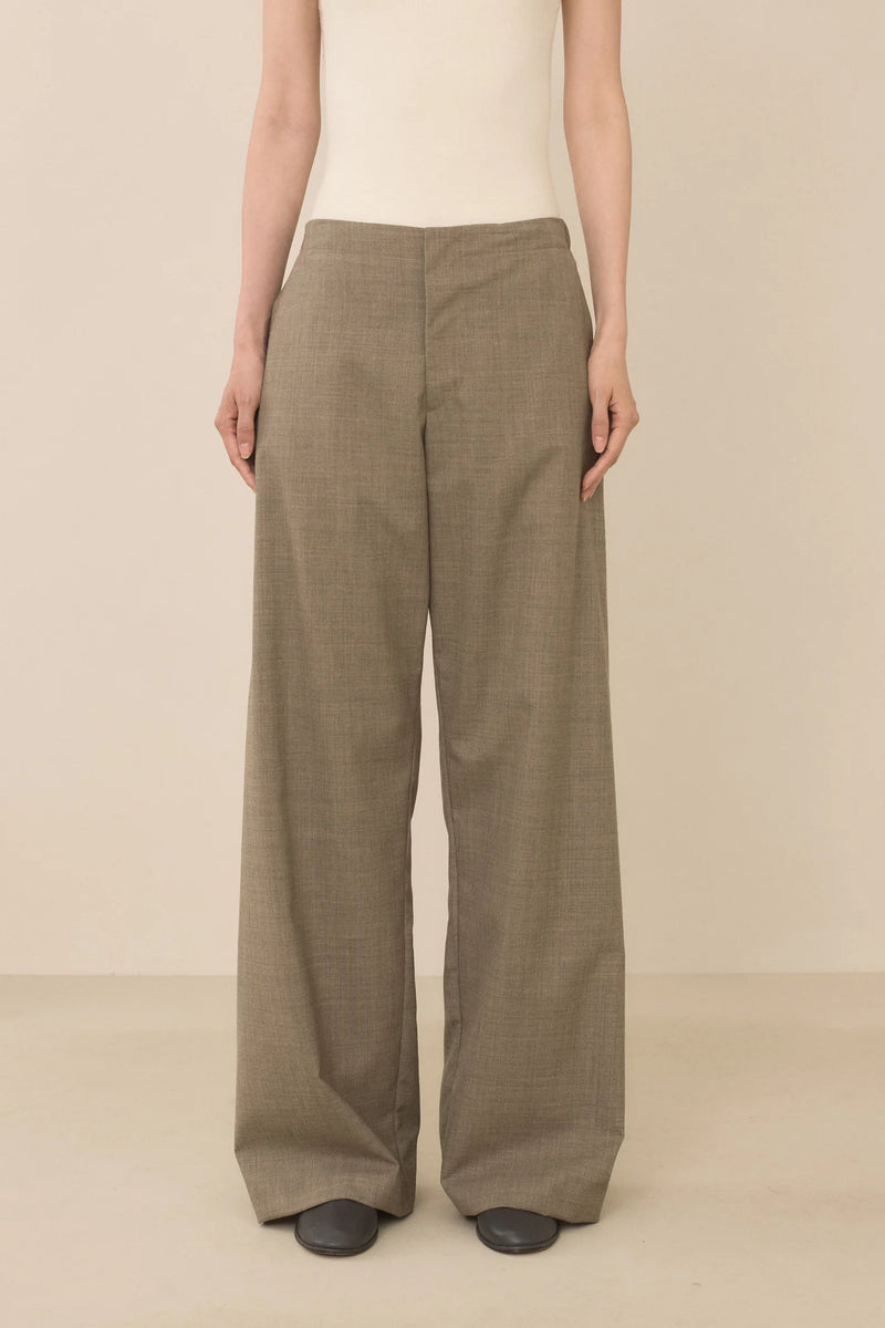 Lauren Manoogian Fine Lana Trouser Ecru Melange