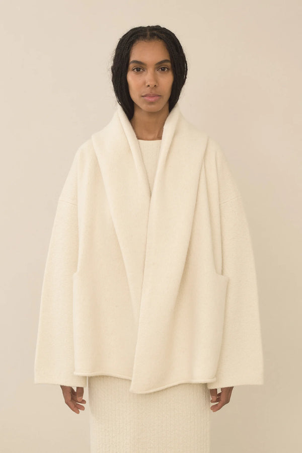 Lauren Manoogian Manta Coat Raw White