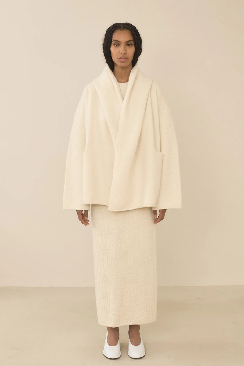 Lauren Manoogian Manta Coat Raw White