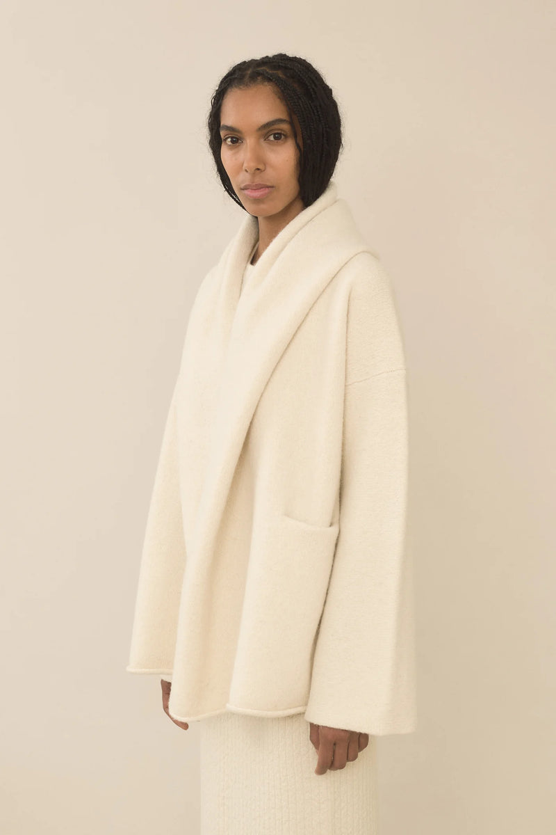 Lauren Manoogian Manta Coat Raw White