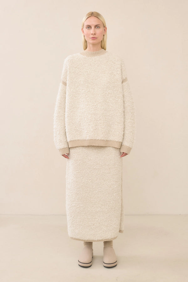 Lauren Manoogian Sherpa Crewneck Raw White/Antique