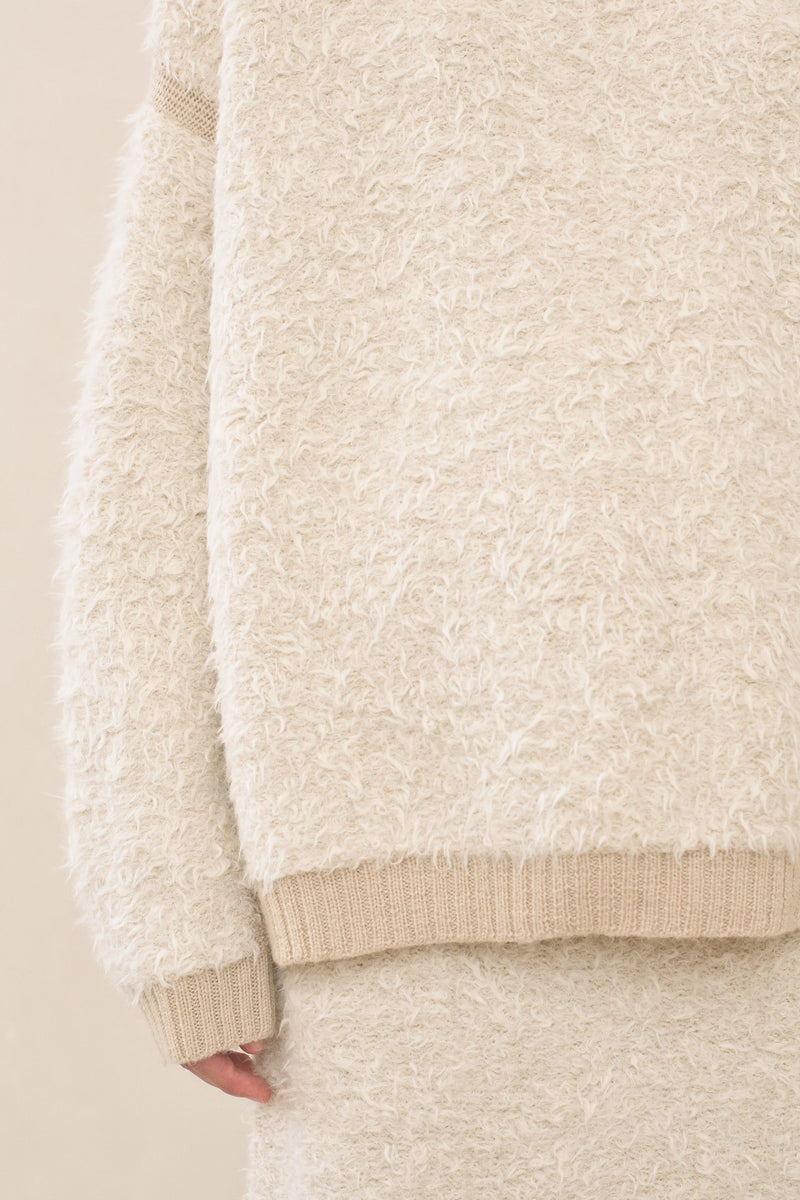 Lauren Manoogian Sherpa Crewneck Raw White/Antique