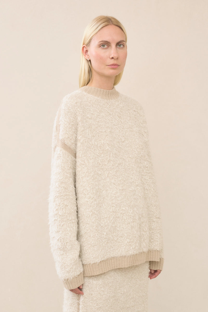 Lauren Manoogian Sherpa Crewneck Raw White/Antique