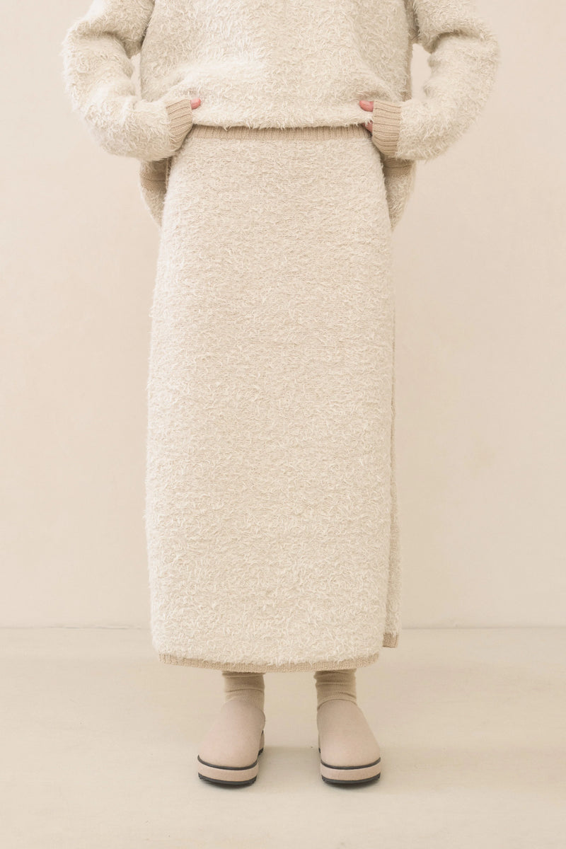 Lauren Manoogian Sherpa Skirt Raw White/Antique