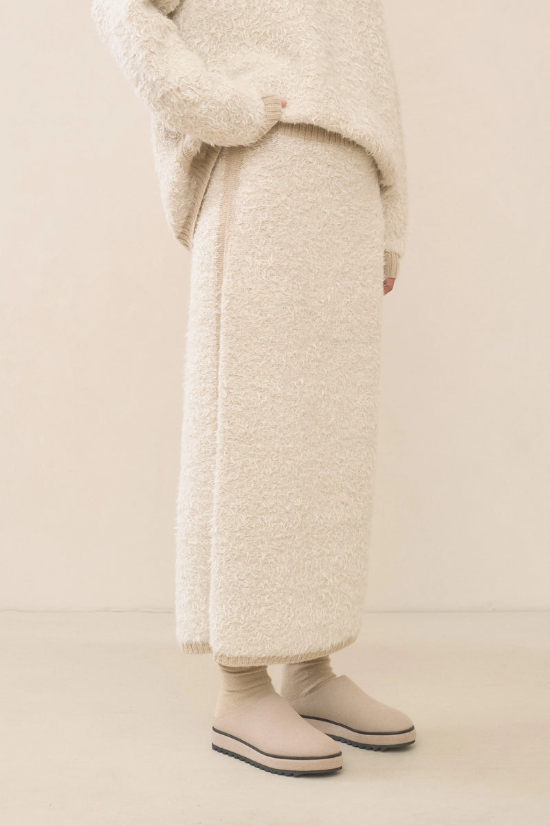 Lauren Manoogian Sherpa Skirt Raw White/Antique