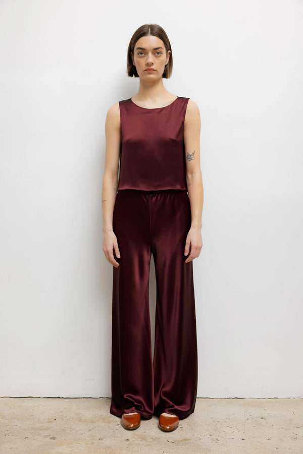 Leset Barb Bias Pant Bordeaux