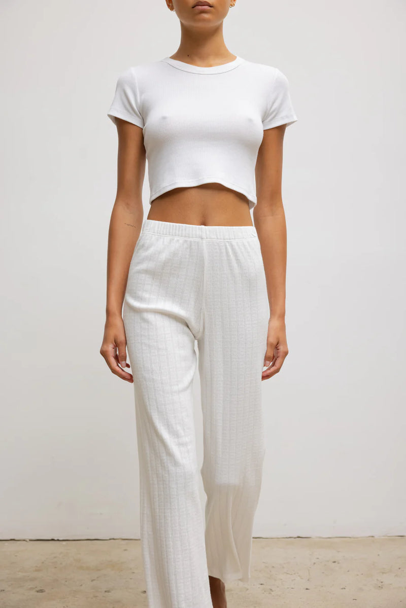 Leset Kelly Crop Slim Fit Tee White