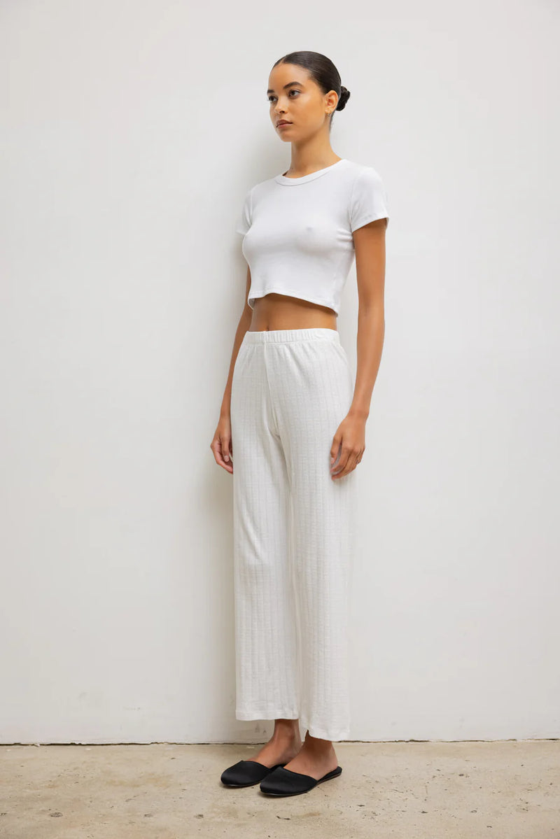 Leset Kelly Crop Slim Fit Tee White