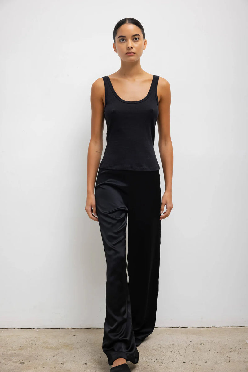 Leset Laura Scoop Neck Tank - Black