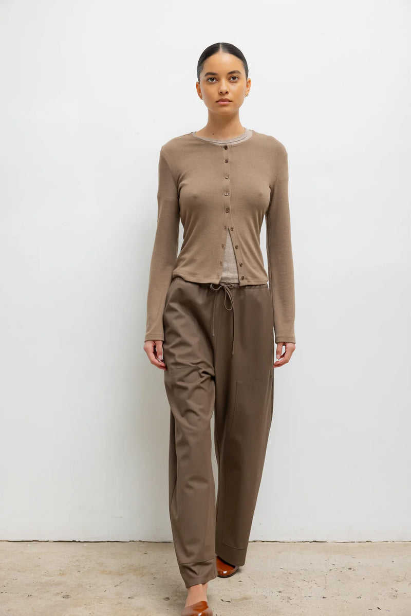 Leset Lauren Classic Cardigan Walnut