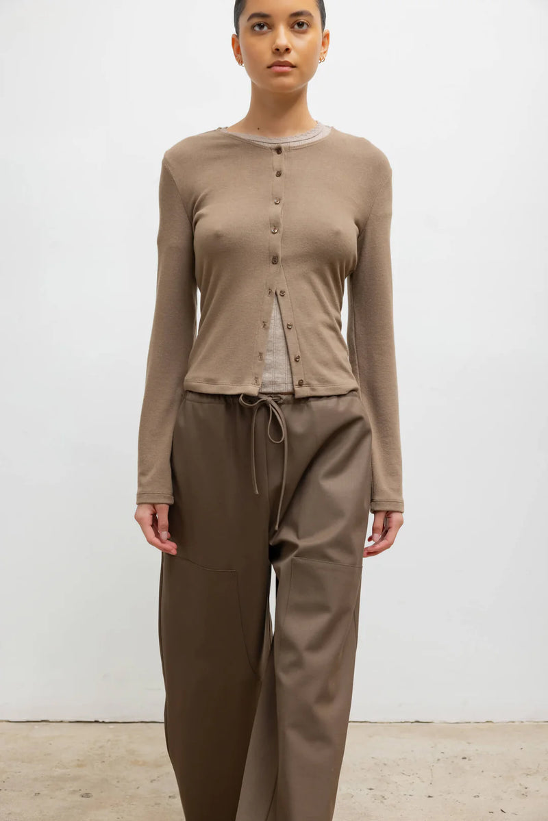 Leset Lauren Classic Cardigan Walnut