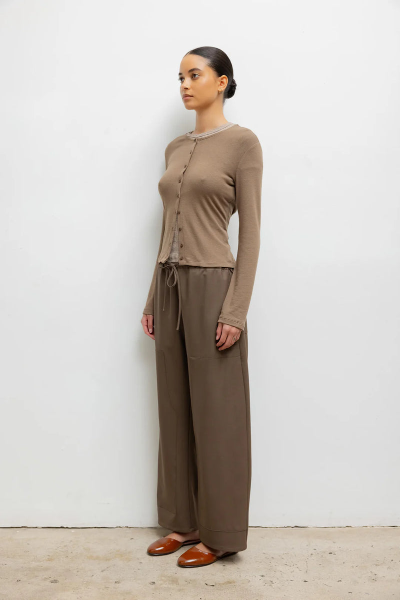 Leset Lauren Classic Cardigan Walnut