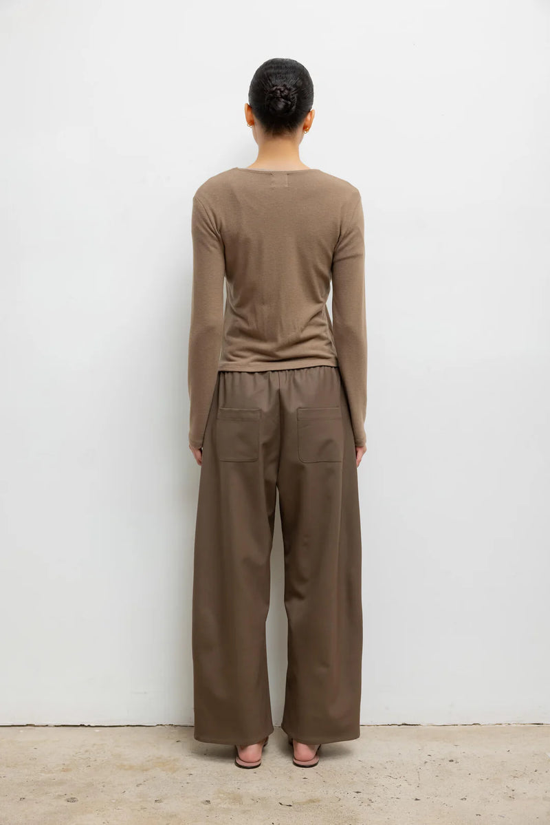 Leset Lauren Classic Cardigan Walnut