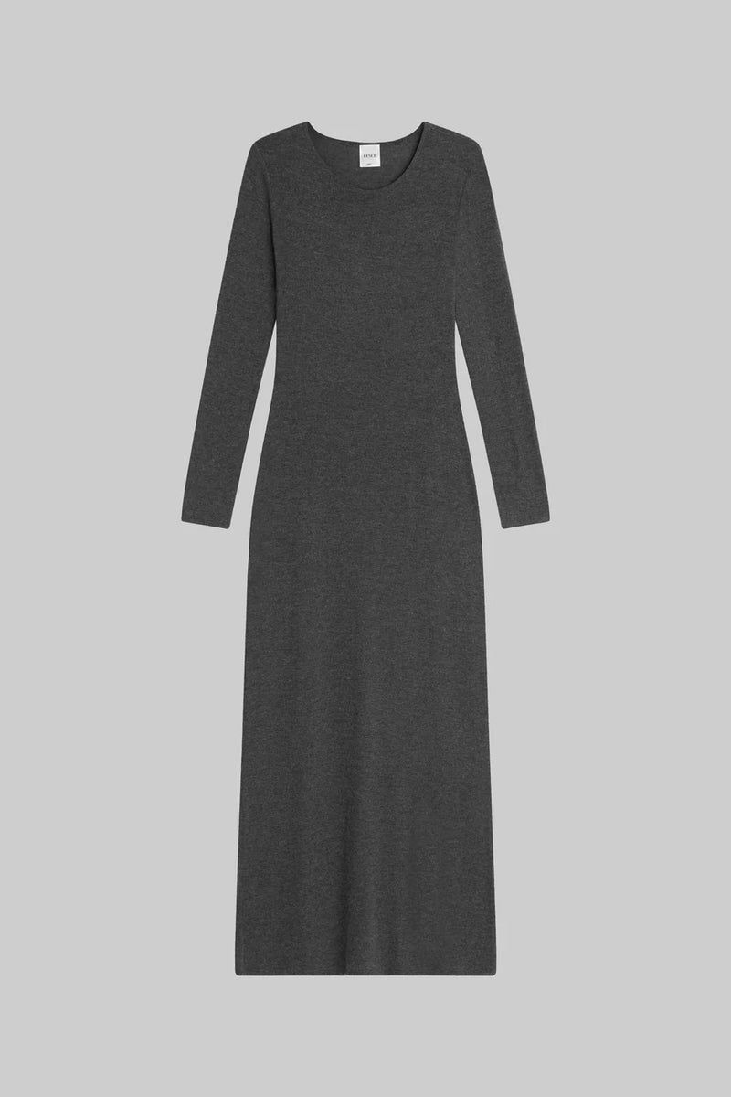 Leset Lauren Long Sleeve Maxi Dress Charcoal