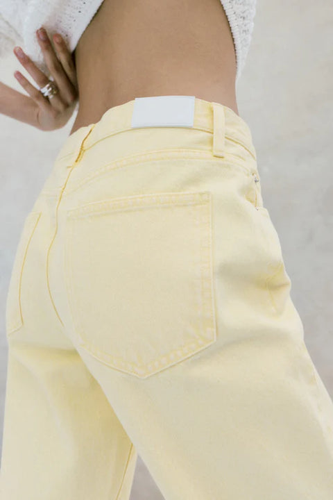 Pistola Lexi Mid Rise Bowed Straight Day Glow