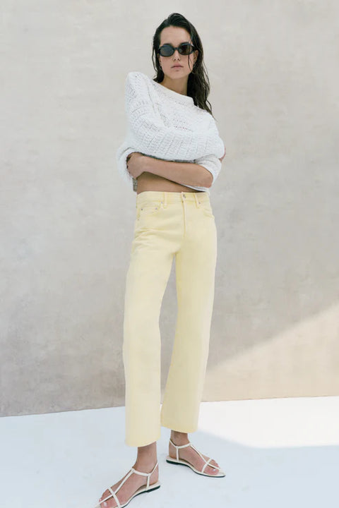 Pistola Lexi Mid Rise Bowed Straight Day Glow