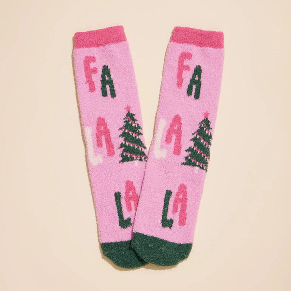 Lilla Haven Christmas Fuzzy Socks Assorted Pack of 4 Falala
