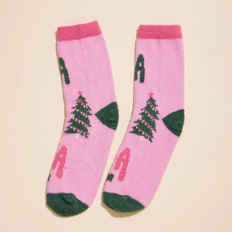 Lilla Haven Christmas Fuzzy Socks Assorted Pack of 4 Falala