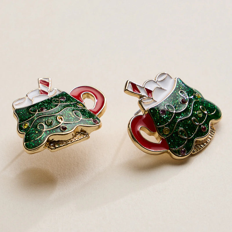 Lilla Haven Christmas Tree Mug Stud Earrings
